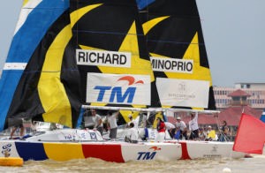 Luffing battle between Adam Minoprio and and Mathieu Richard. pre-start Day 3 Monsoon Cup 2008  © Sail-World.com /AUS http://www.sail-world.com